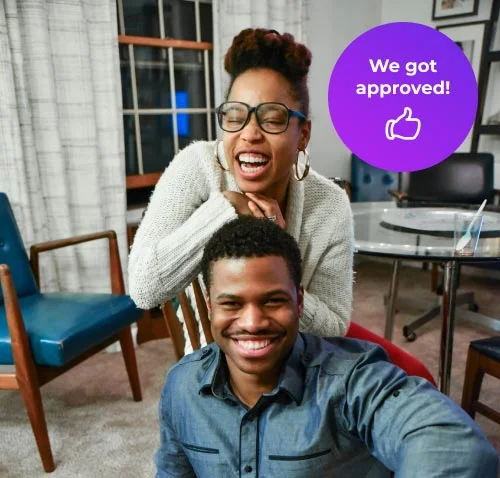 A couple after mortgage approval