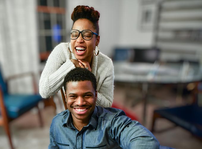 Happy approved couple